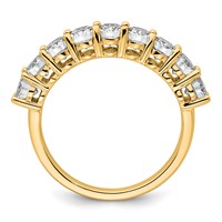 14K Yellow Gold 1.75 Carat Lab Grown Diamond VS+ F+ Complete Nine Stone Band view 2