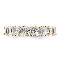 14K Yellow Gold 1.75 Carat Lab Grown Diamond VS+ F+ Complete Nine Stone Band view 4