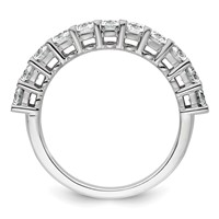 14K White Gold 1.50 Carat Lab Grown Diamond VS+ F+ Complete Five Stone Band view 2