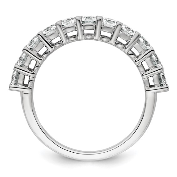 14k White Gold 1 1/2 carat Lab Grown Diamond VS+ F+ Complete Five Stone Band