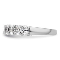 14K White Gold 1.50 Carat Lab Grown Diamond VS+ F+ Complete Five Stone Band view 3