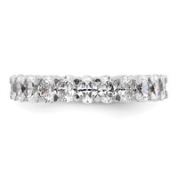 14K White Gold 1.50 Carat Lab Grown Diamond VS+ F+ Complete Five Stone Band view 4
