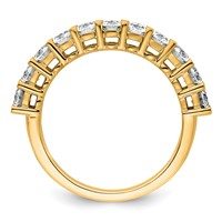 14K Yellow Gold 1.50 Carat Lab Grown Diamond VS+ F+ Complete Five Stone Band view 2