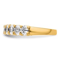 14K Yellow Gold 1.50 Carat Lab Grown Diamond VS+ F+ Complete Five Stone Band view 3