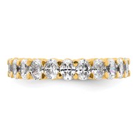 14K Yellow Gold 1.50 Carat Lab Grown Diamond VS+ F+ Complete Five Stone Band view 4