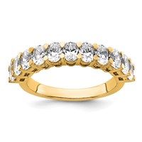 14K Yellow Gold 1.50 Carat Lab Grown Diamond VS+ F+ Complete Five Stone Band view 1