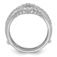 14K White Gold 1 Carat Lab Grown Diamond VS SI+ G+ Complete Ring Guard view 2