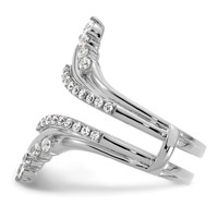 14K White Gold 1 Carat Lab Grown Diamond VS SI+ G+ Complete Ring Guard view 3