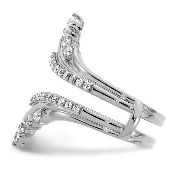 14k White Gold 1 carat Lab Grown Diamond VS/SI+ G+ Complete Ring Guard