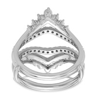 14K White Gold 1 Carat Lab Grown Diamond VS SI+ G+ Complete Ring Guard view 5
