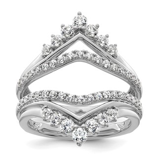 14k White Gold 1 carat Lab Grown Diamond VS/SI+ G+ Complete Ring Guard