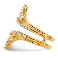 14K Yellow Gold 1 Carat Lab Grown Diamond VS SI+ G+ Complete Ring Guard view 3