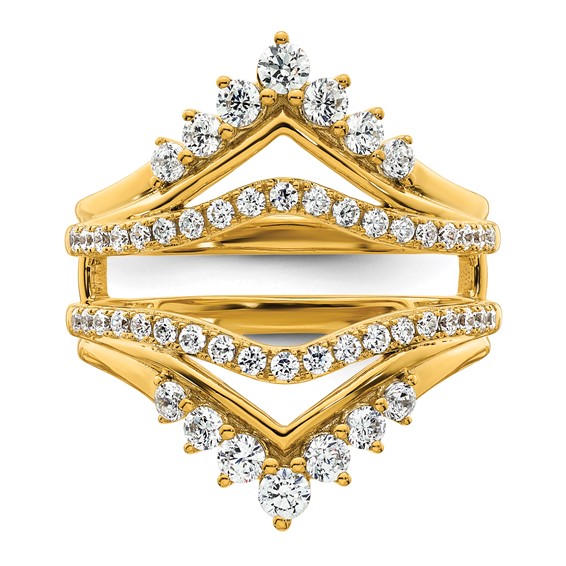 14k 1 carat Lab Grown Diamond VS/SI+ G+ Complete Ring Guard