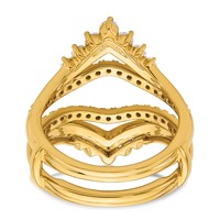 14K Yellow Gold 1 Carat Lab Grown Diamond VS SI+ G+ Complete Ring Guard view 5
