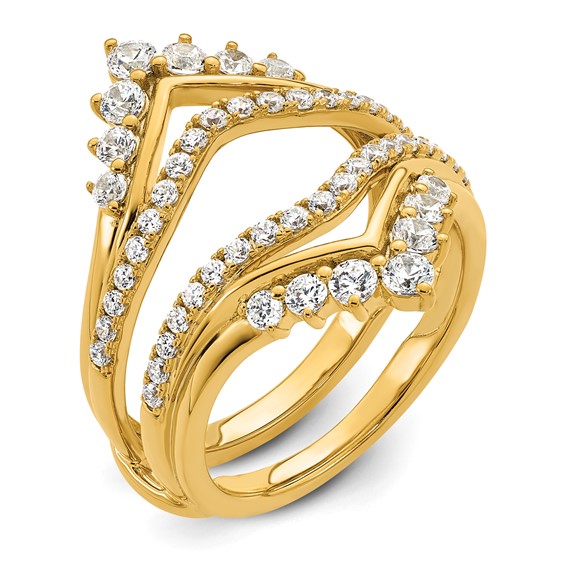 14k 1 carat Lab Grown Diamond VS/SI+ G+ Complete Ring Guard