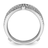 14K White Gold 1.17 Carat Lab Grown Diamond VS+ F+ Complete Ring Guard view 2