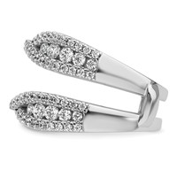 14K White Gold 1.17 Carat Lab Grown Diamond VS+ F+ Complete Ring Guard view 3