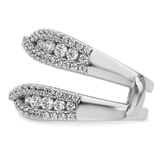 14k White Gold 1 1/6 carat Lab Grown Diamond VS+ F+ Complete Ring Guard