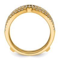 14K Yellow Gold 1.17 Carat Lab Grown Diamond VS+ F+ Complete Ring Guard view 2