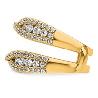 14K Yellow Gold 1.17 Carat Lab Grown Diamond VS+ F+ Complete Ring Guard view 3