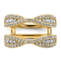 14K Yellow Gold 1.17 Carat Lab Grown Diamond VS+ F+ Complete Ring Guard view 4