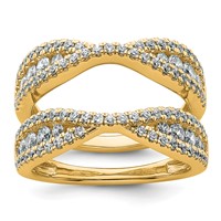 14K Yellow Gold 1.17 Carat Lab Grown Diamond VS+ F+ Complete Ring Guard view 1