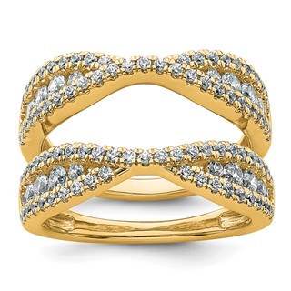 14k 1 1/6 carat Lab Grown Diamond VS+ F+ Complete Ring Guard