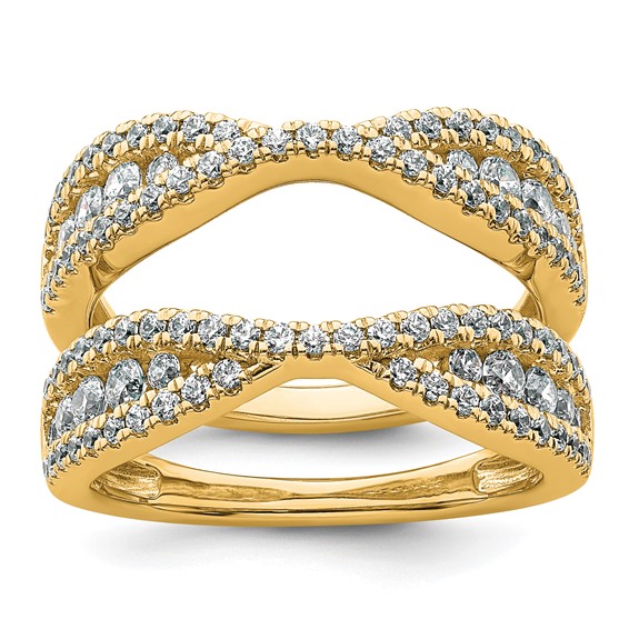 14k 1 1/6 carat Lab Grown Diamond VS+ F+ Complete Ring Guard