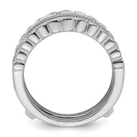 14K White Gold 1.20 Carat Lab Grown Diamond VS+ F+ Complete Ring Guard view 2