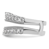 14K White Gold 1.20 Carat Lab Grown Diamond VS+ F+ Complete Ring Guard view 3