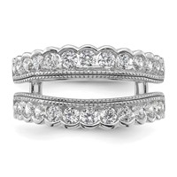 14K White Gold 1.20 Carat Lab Grown Diamond VS+ F+ Complete Ring Guard view 4