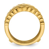 14K Yellow Gold 1.20 Carat Lab Grown Diamond VS+ F+ Complete Ring Guard view 2