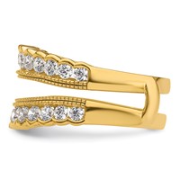 14K Yellow Gold 1.20 Carat Lab Grown Diamond VS+ F+ Complete Ring Guard view 3