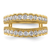 14K Yellow Gold 1.20 Carat Lab Grown Diamond VS+ F+ Complete Ring Guard view 4