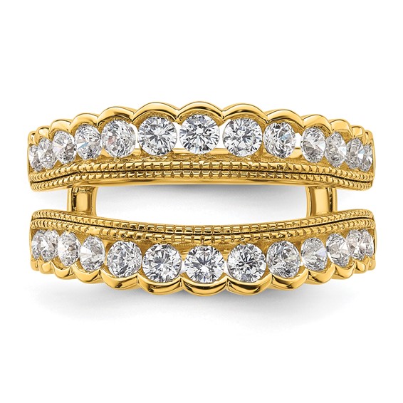 14k 1 1/5 carat Lab Grown Diamond VS+ F+ Complete Ring Guard