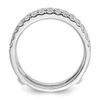 14K White Gold 0.75 Carat Lab Grown Diamond VS+ F+ Complete Ring Guard view 2