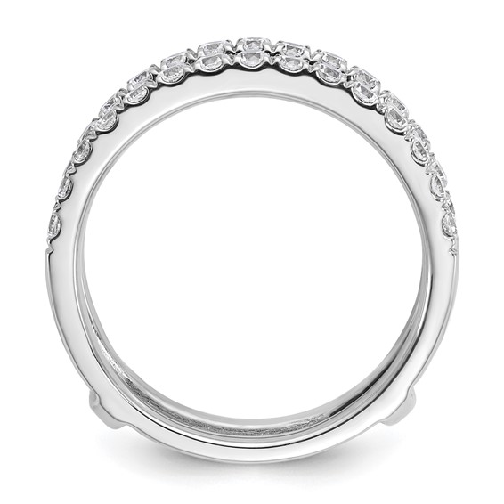 14k White Gold 3/4 carat Lab Grown Diamond VS+ F+ Complete Ring Guard