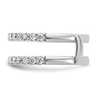 14K White Gold 0.75 Carat Lab Grown Diamond VS+ F+ Complete Ring Guard view 3