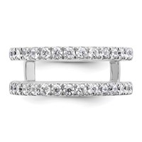 14K White Gold 0.75 Carat Lab Grown Diamond VS+ F+ Complete Ring Guard view 4