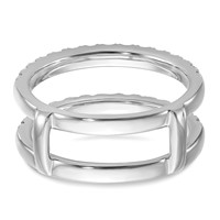 14K White Gold 0.75 Carat Lab Grown Diamond VS+ F+ Complete Ring Guard view 5
