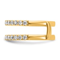 14K Yellow Gold 0.75 Carat Lab Grown Diamond VS+ F+ Complete Ring Guard view 3