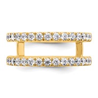 14K Yellow Gold 0.75 Carat Lab Grown Diamond VS+ F+ Complete Ring Guard view 4