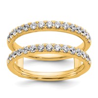 14K Yellow Gold 0.75 Carat Lab Grown Diamond VS+ F+ Complete Ring Guard view 1