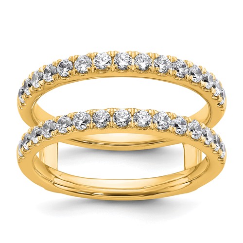 14K Yellow Gold 0.75 Carat Lab Grown Diamond VS+ F+ Complete Ring Guard