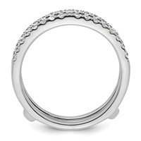 14K White Gold 0.50 Carat Lab Grown Diamond VS+ F+ Complete Ring Guard view 2