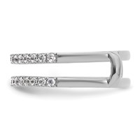 14K White Gold 0.50 Carat Lab Grown Diamond VS+ F+ Complete Ring Guard view 3