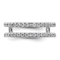 14K White Gold 0.50 Carat Lab Grown Diamond VS+ F+ Complete Ring Guard view 4