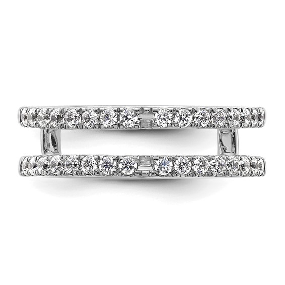 14k White Gold 1/2 carat Lab Grown Diamond VS+ F+ Complete Ring Guard