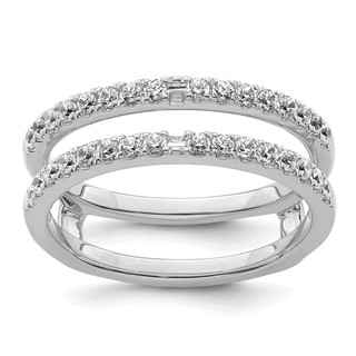 14k White Gold 1/2 carat Lab Grown Diamond VS+ F+ Complete Ring Guard