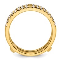 14K Yellow Gold 0.50 Carat Lab Grown Diamond VS+ F+ Complete Ring Guard view 2